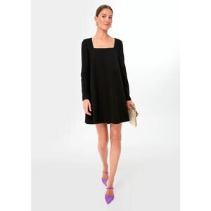 Tuckernuck black Middleton mini‎ dress square neck